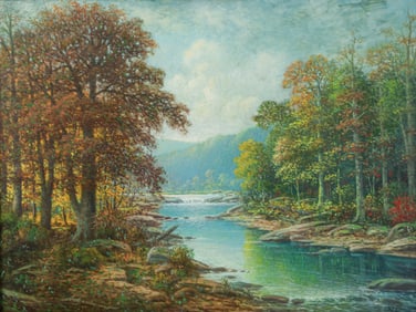 A. F. King oil painting Stream in Spring