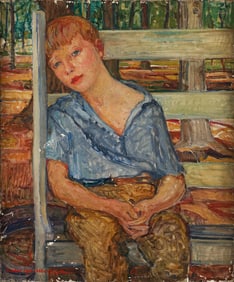 Rachel McClelland Sutton oil Daydreaming Boy