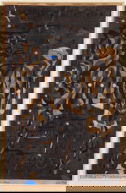 Tadashi Nakayama 1963 color woodcut Afternoon Horse Riding