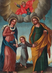 Mexican Retablo La Sagrada Familia