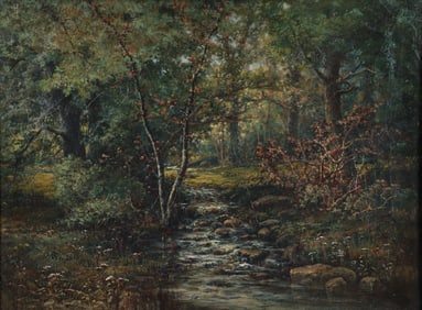 19th Century American Hudson River School oil Landscape