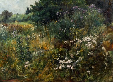 Hans Bertle Oil on Canvas Glade in the Forest