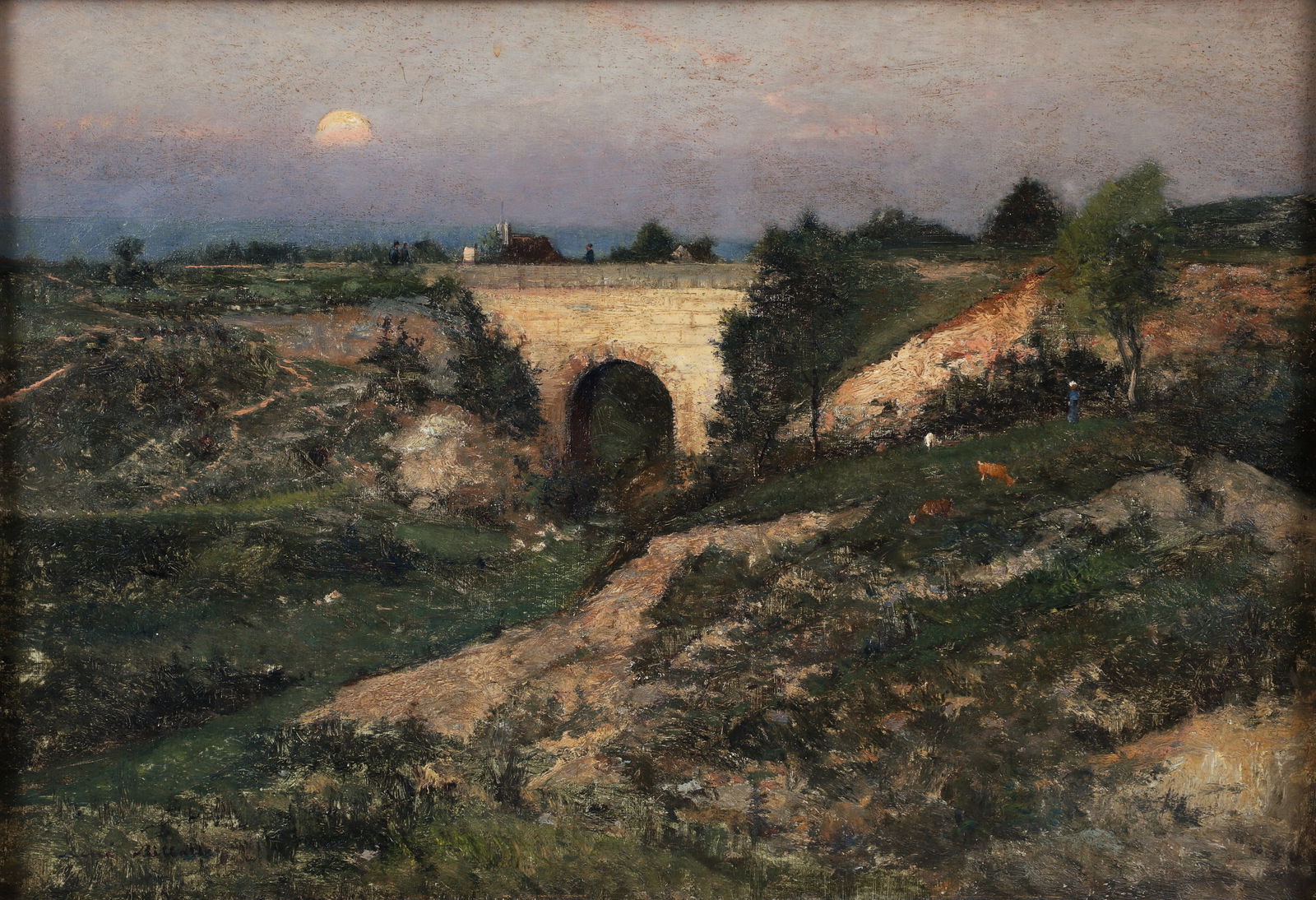 Rene Billotte Twilight at La Garenne-Bezons Oil on Canvas (1 of 4)