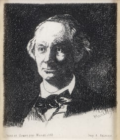 Etching of Baudelaire by Edouard Manet c.1865