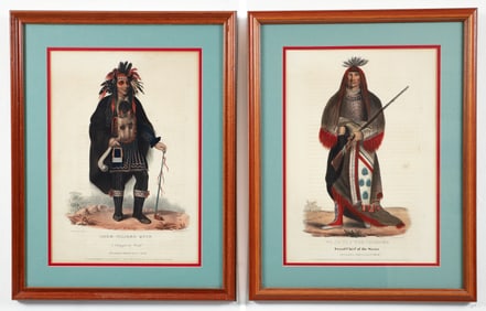 2 McKenney & Hall Native American lithographs