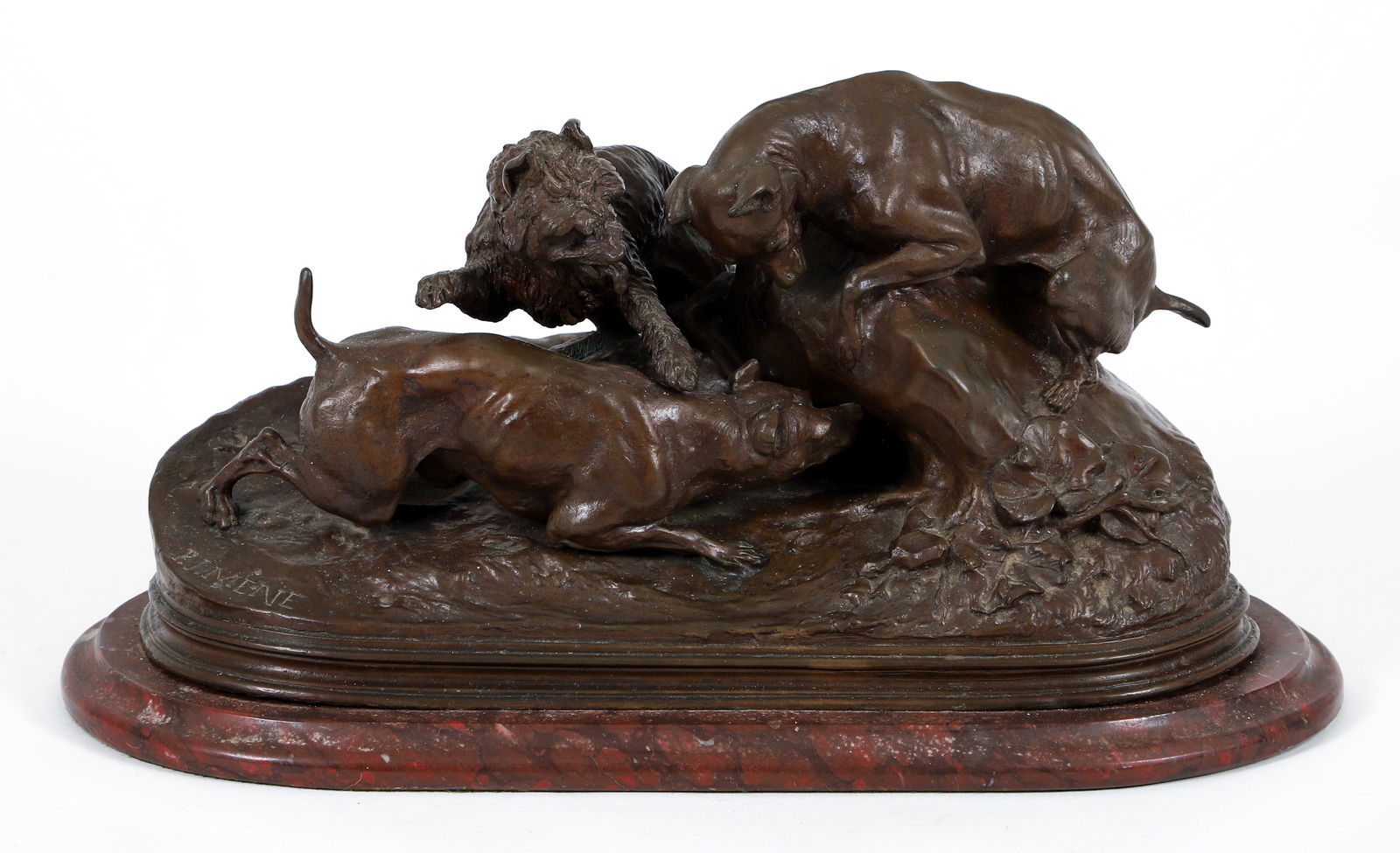 Pierre Jules Mene Bronze Sculpture Dogs on the Hunt (1 of 5)