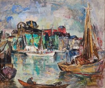 William Meyerowitz oil Fishing Port in Gloucester