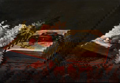 Mary Morrow Murtland Still Life with Bible and Flowers 1875