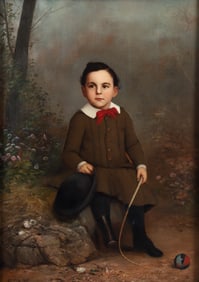 Frederick Spang Full Length Portrait of a Boy 1885