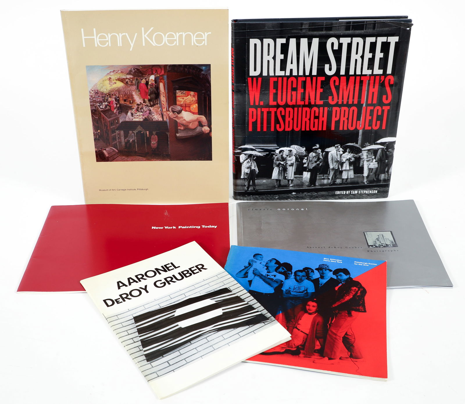 6 rare Pittsburgh art catalogs Koerner Haring Gruber: Group of 6 rare art catalogs related to Pittsburgh: Henry Koerner, 1983 retrospective at CMoA; Aaronel deRoy Gruber, 1969 and 1993 exhibition catalogs; Dream Street: W. Eugene Smith's Pittsburgh Proje