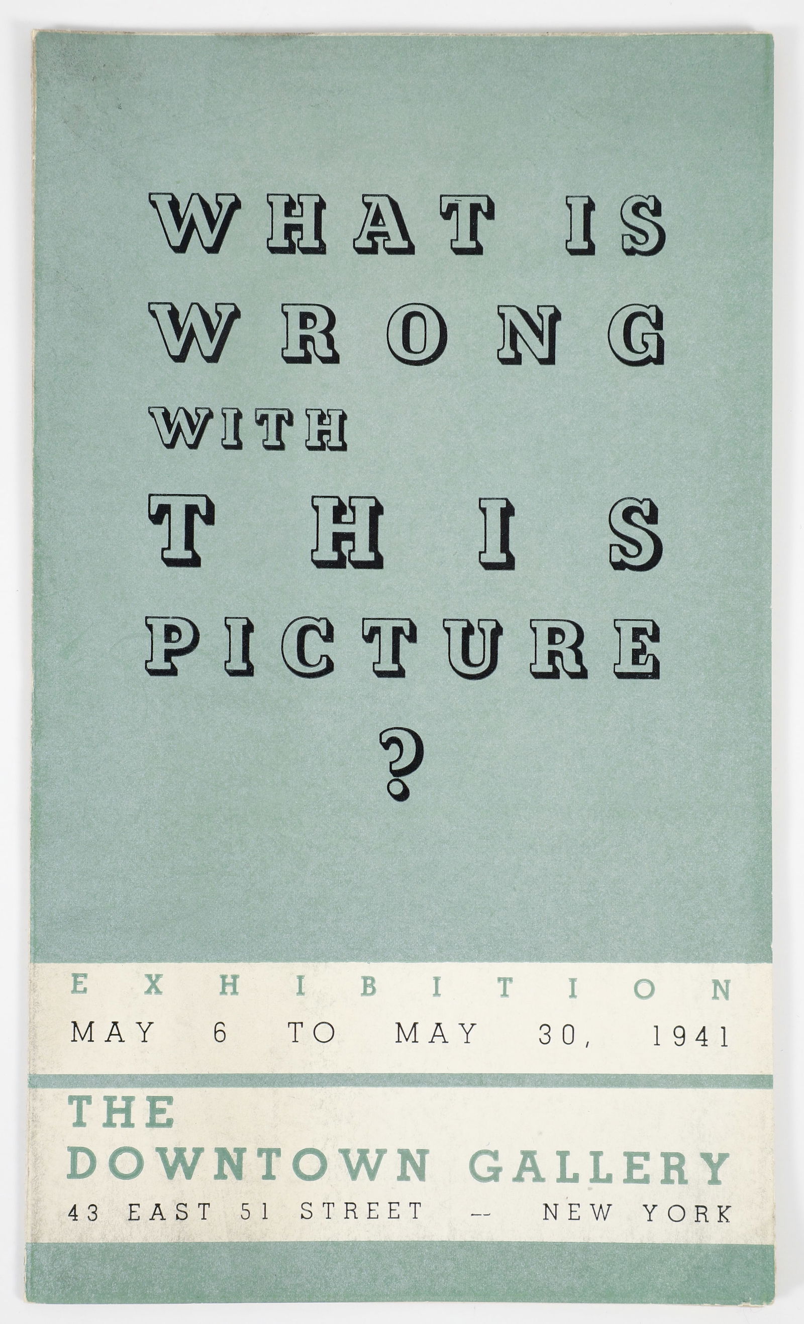 Rare 1941 Downtown Gallery Exhibition Poster (1 of 2)