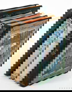 4 illustrated classics Moby Dick, Peter Pan, Hans Andersen, Typee: Melville, Herman and J. M. Barrie and Hans Christian Andersen, Lot of 4 classics, each a hardcover illustrated edition: Moby Dick, 1934, in dust jacket, illustrated by Mead Schaeffer; Typee, undated,