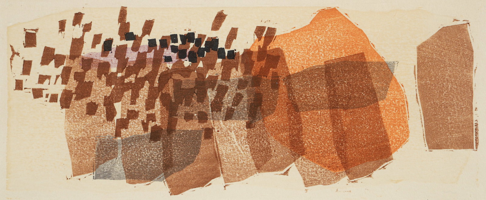 Ansei Uchima 1963 color woodblock A Clear Day (1 of 4)