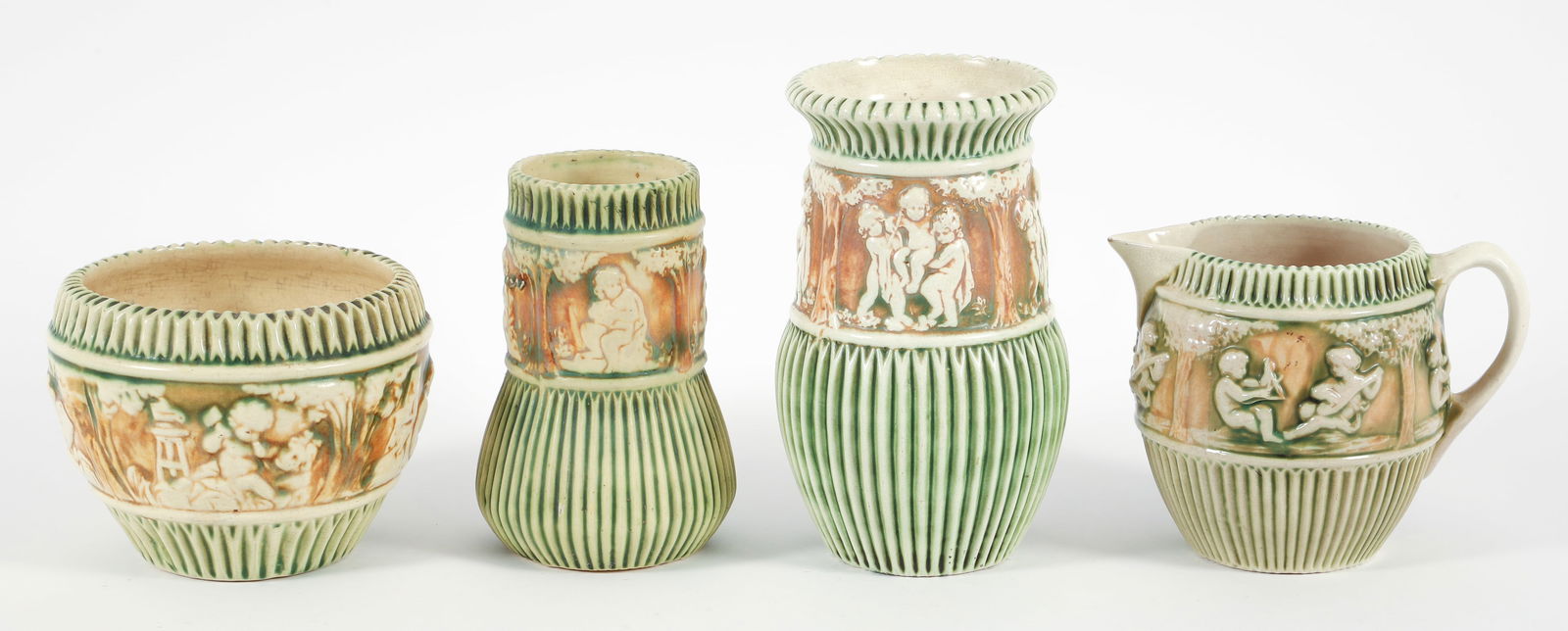 4 Roseville Pottery Donatello Pieces (1 of 3)