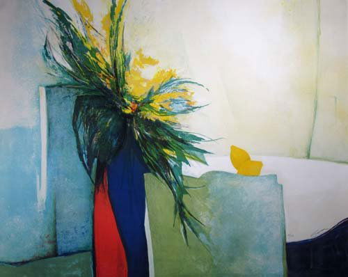 Claude Gaveau Original Still Life lithograph: Artist: Gaveau, Clade (French, b. 1940) Title: Still Life with Lemons Medium: lithograph printed in colors Dimensions: 28.25 x 35.5 inches Edition: 174/180 Signature: Pencil signed and numbered