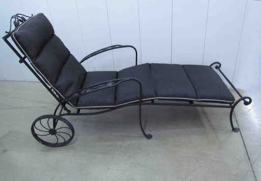 329 Salterini Wrought Iron Chaise Lounge