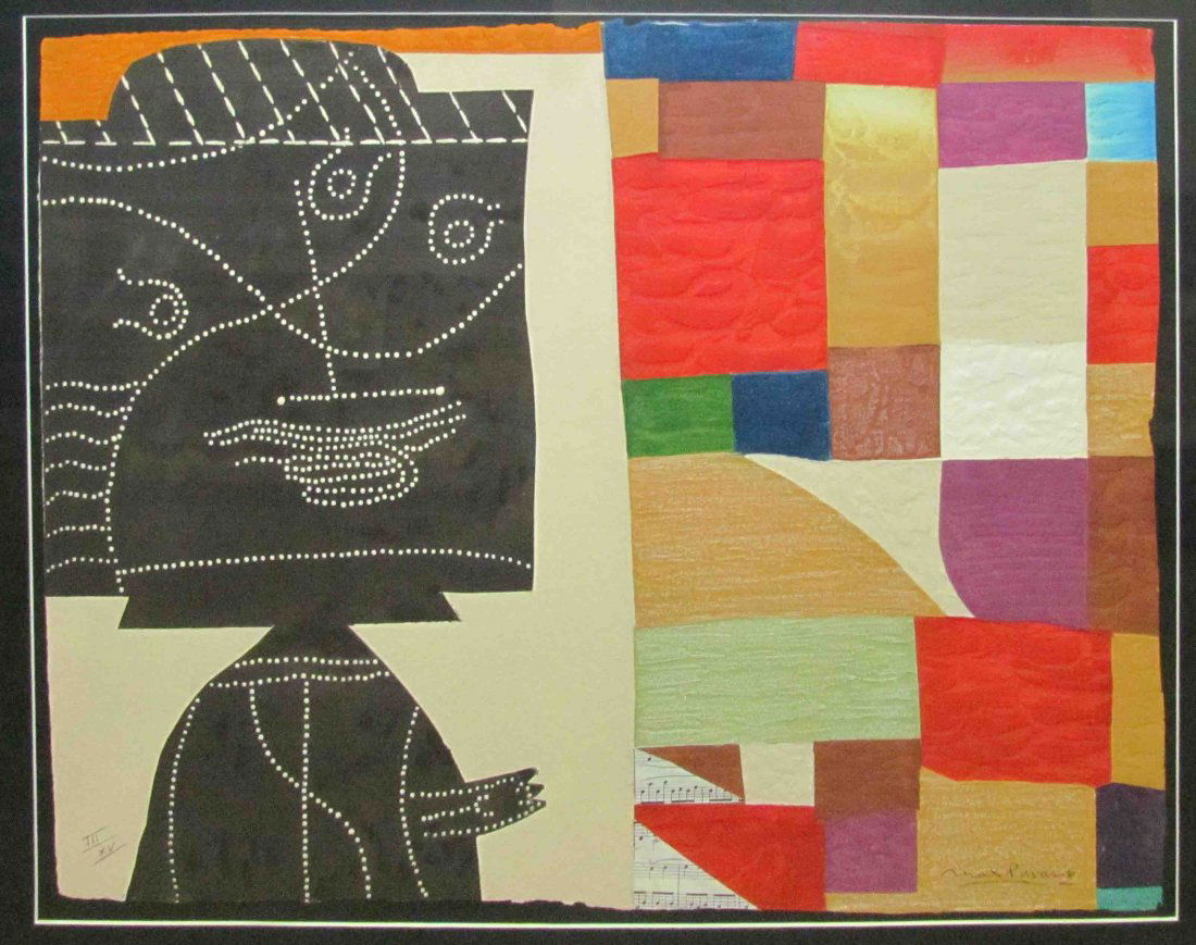 Max Papart "Figure with Quilt" Cast Paper Multipl: Artist: Papart, Max (French 1911-1994) Title: Untitled Figure with Quilt Medium: cast paper multiple Dimensions: 17 x 22.5 inches (image) Edition: 3 of 15 Signature: Pencil signed and numbered