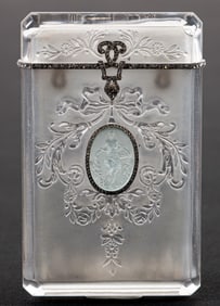 Janesich Art Deco Rock Crystal and Diamond Case c.1910