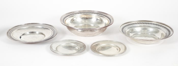 5 Piece Collection of American Sterling Silver Holloware