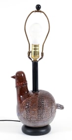 Aldo Londi Pottery Bird Lamp for Bitossi