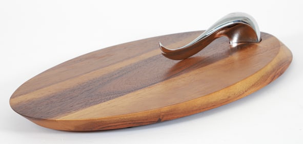 Nambe Swoop Cheese Board and Knife