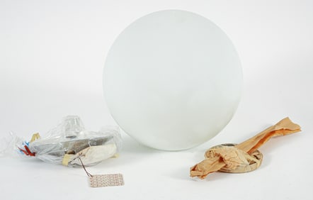 Koch & Lowy C-27 Frosted Glass Globe Ceiling Fixture