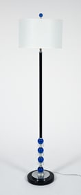 Late 20th Century Art Deco Style Glass Orb Floor Lamp