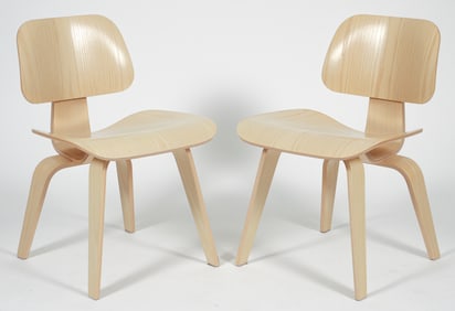Pair of Eames for Herman Miller DCW-A2 Dining Chairs