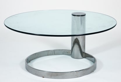 Leon Rosen for the Pace Collection Chrome Cocktail Table