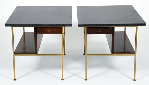 Pr Paul McCobb for Calvin Marble Top Side Tables