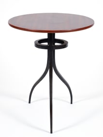 Baker Milling Road Mahogany and Wrought Iron Table