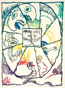 Pierre Alechinsky Under the Volcano Signed Litho 1977