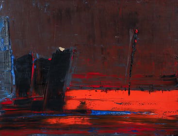 Francois Arnal 1959 painting Le Grand Depart la Valetti