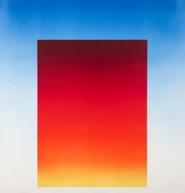 Herbert Bayer Standing Oblong II 1971 signed serigraph