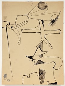 Richard Diebenkorn mid 1950s drawing Untitled Abstraction