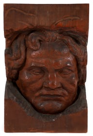Enrico Glicenstein Wood Sculpture Beethoven c.1927