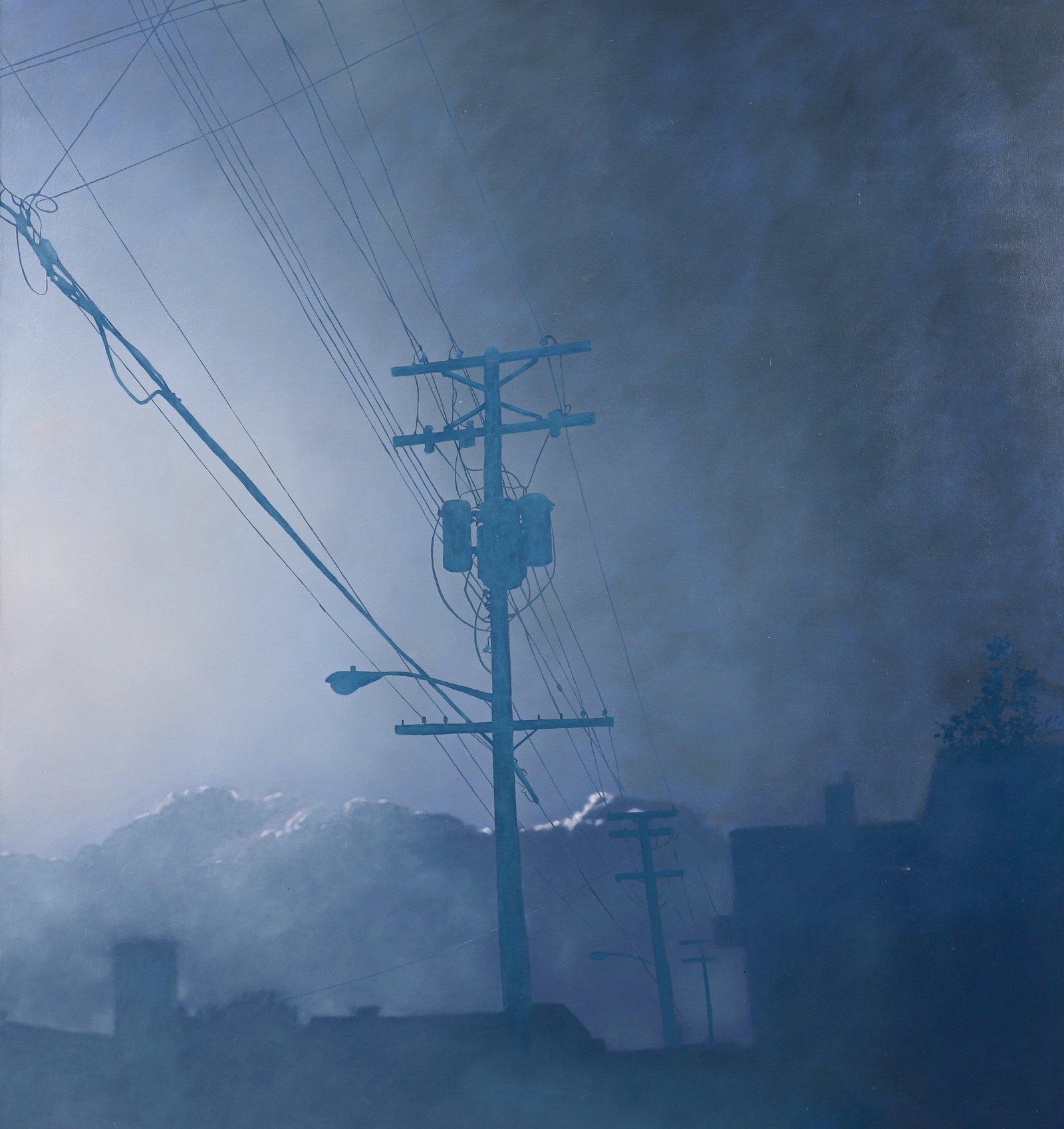 James Gwynne oil Evening Fog with Telephone Pole (1 of 4)