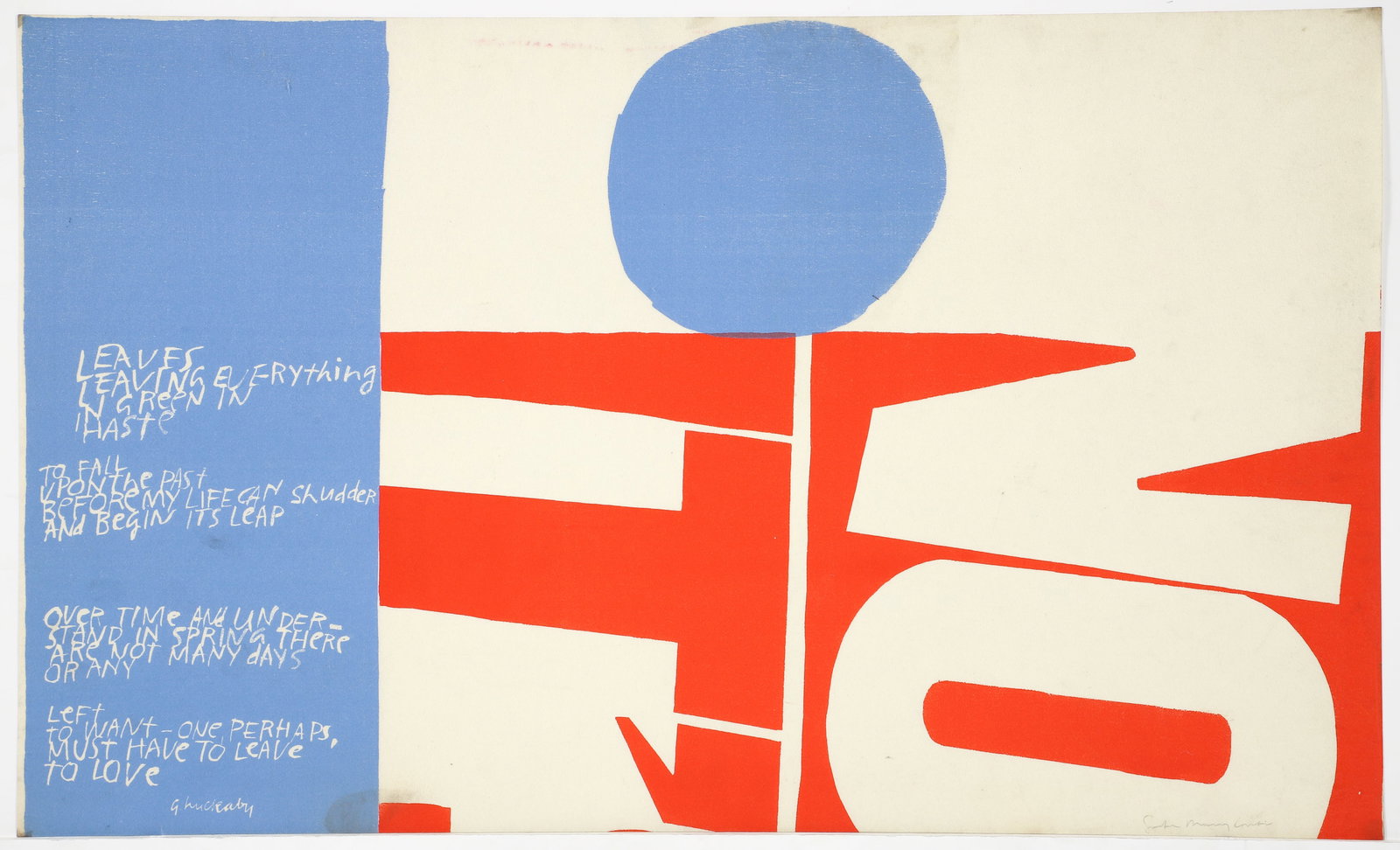 Sister Mary Corita Kent Leave to Love Signed serigraph 1966 (1 of 3)