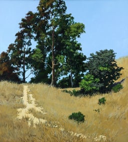 Peter Loftus 1980 oil painting Eucalyptus Trees