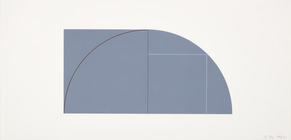 Robert Mangold 1992 color screenprint Untitled