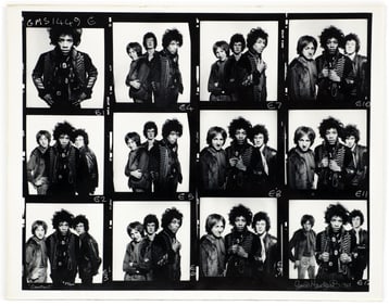 Gered Mankowitz Jimi Hendrix 1967 Contact Sheet limited edition