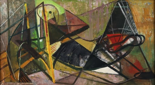 Louise Pershing oil on canvas Modern Man