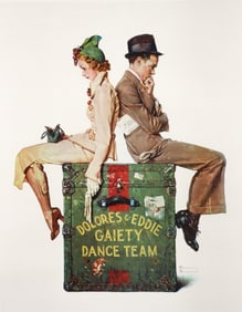 Norman Rockwell The Final Curtain Signed Offset Lithograph