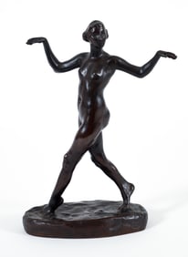 Charles Cary Rumsey Dancing Female Nude Bronze 1910