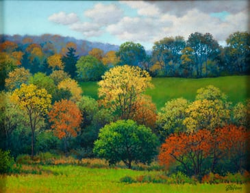 Jim Salem oil on canvas Autumn Pasture