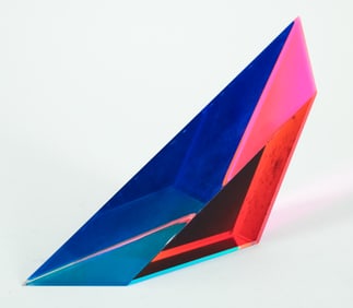 Vasa Velizar Mihich 1993 Triangular Table acrylic sculpture