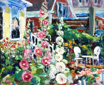 Nancy Whorf oil painting Sunset House