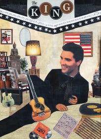 Zets Brothers Mixed Media Collage Elvis Presley