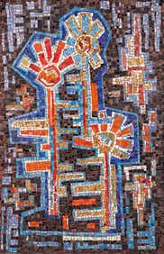 Virgil Cantini Abstracted Mosaic Wall Relief