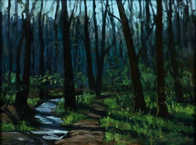 Ron Donoughe 2001 oil Forest Interior
